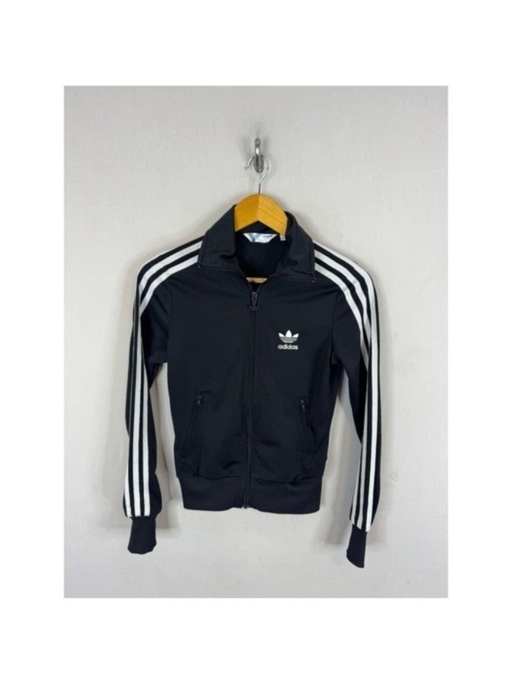 Adidas Originals Firebird Track Jacket Black White Trefoil 16499 Womens XS